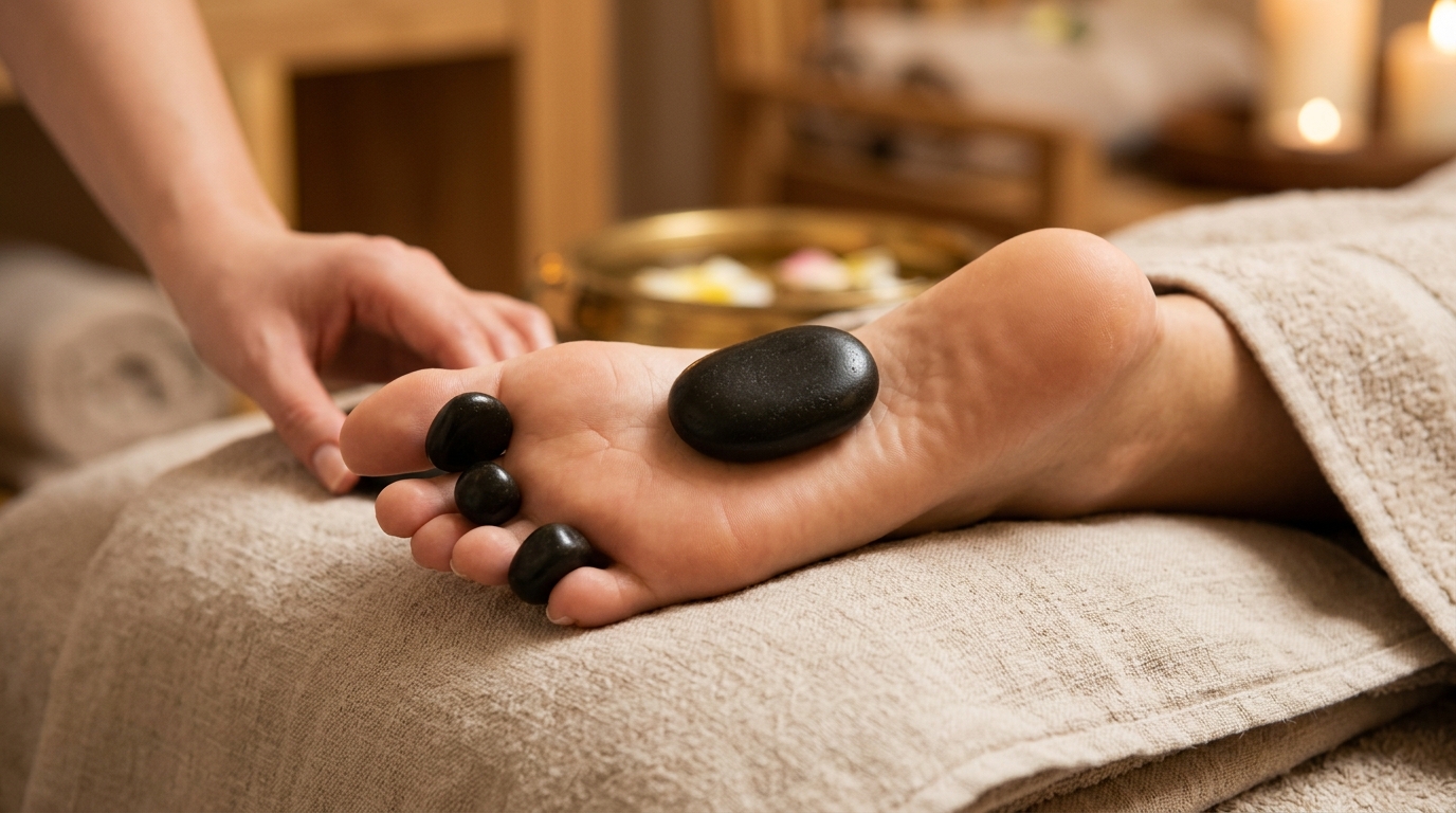 Signature Hot Stone Foot Therapy