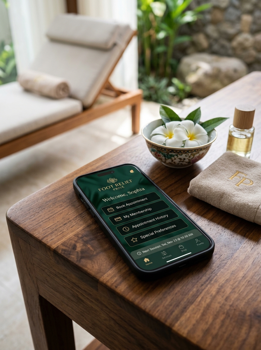 Foot Relief Privé Mobile Application