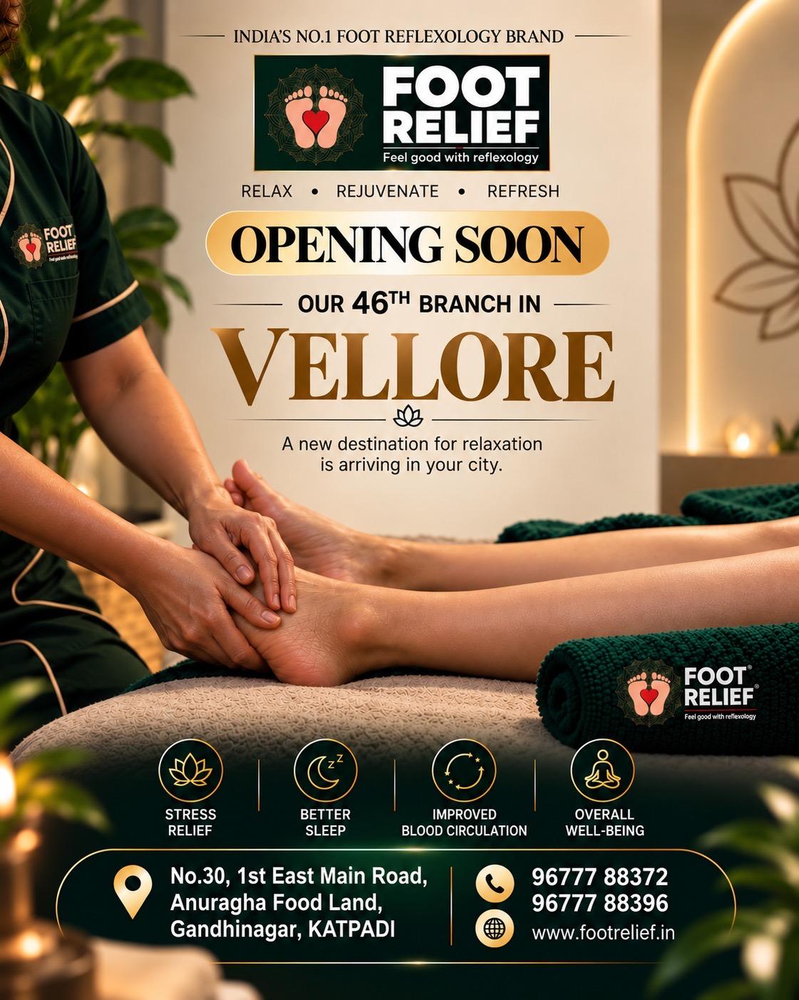 Foot Relief Vellore branch opening promotion